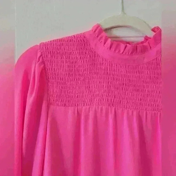 Lilly Pulitzer large fully lined pink blouse Item# S - Picture 5 of 8